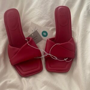 Target Red Knotted Slide Mules - Women